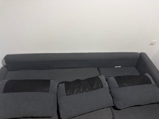 Sofá modular gris tela