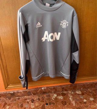 Sudadera Manchester United Adidas Gris
