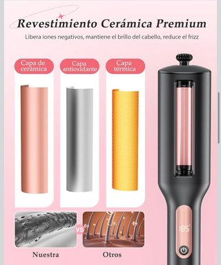 NUEVO Plancha Rizador Pelo Ondas 4 en 1 Oro Rosa