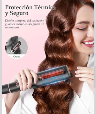 NUEVO Plancha Rizador Pelo Ondas 4 en 1 Oro Rosa