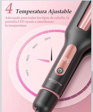 NUEVO Plancha Rizador Pelo Ondas 4 en 1 Oro Rosa