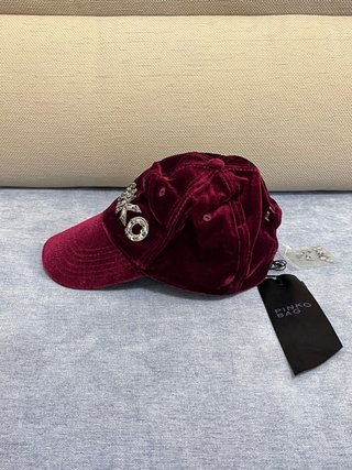 Cappello Pinko Velluto con Strass