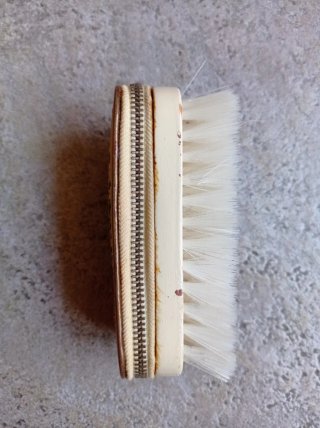 Beauty case vintage anni '50 con ricamo floreale