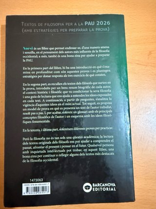 Noesi. Textos de filosofia per a les PAU 2026