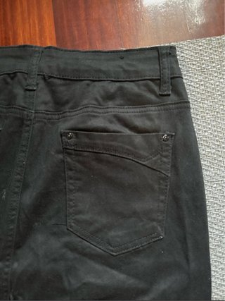 Falda midi vaquera negra talla M/44