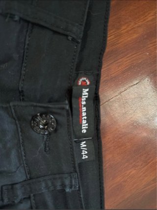 Falda midi vaquera negra talla M/44