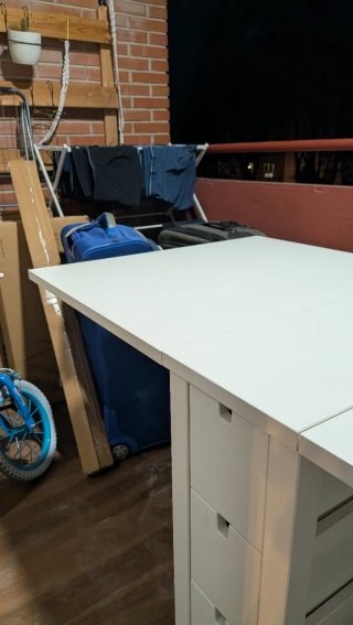 Mesa alas abatibles Norden blanca Ikea