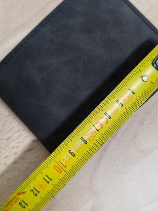 Cartera de Piel Hombre Negra/Gris