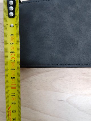Cartera de Piel Hombre Negra/Gris