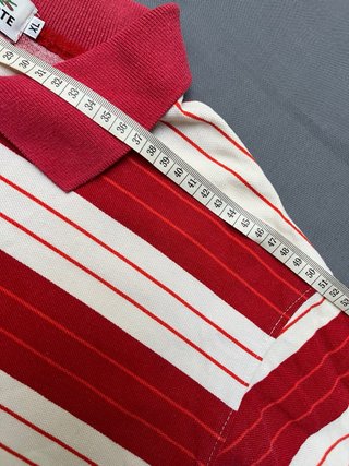 Lacoste Polo Rayas Rojo Blanco Talla XL