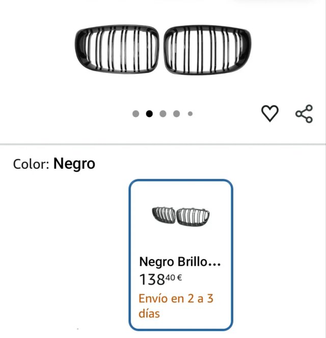 Rejillas Parrilla Frontal BMW Negro NUEVO