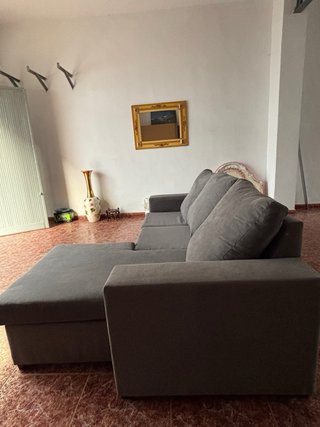 Sofá modular gris tela de 2,16x1,5