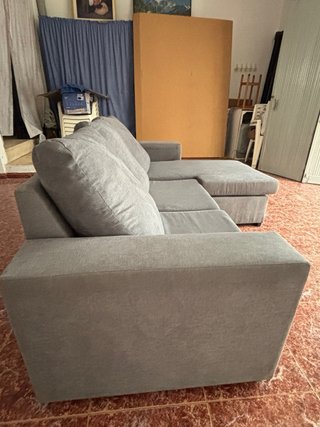 Sofá modular gris tela de 2,16x1,5