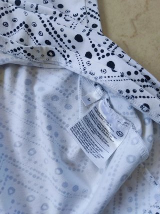Vestido estampado blanco y negro