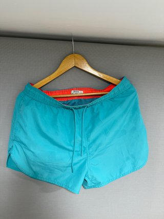 Bañador Bershka Talla M (Naranja/Turquesa)