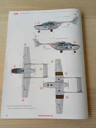 USAF CESSNA O-2A SKYMASTER MAQUETA ICM 1/48
