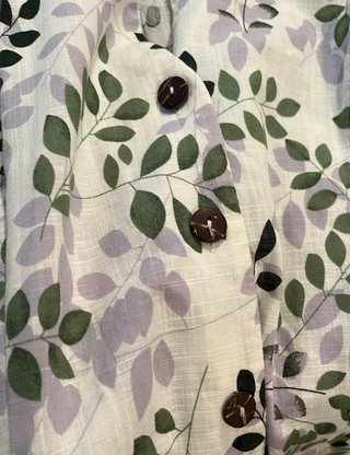 Vestido estampado hojas verde