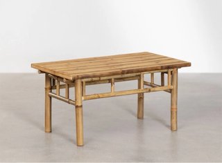 Conjunto sofá y mesa de bambú Sklum para terraza