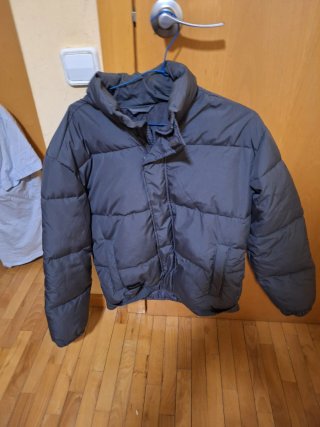 Chaqueta plumífero Hollister gris talla M