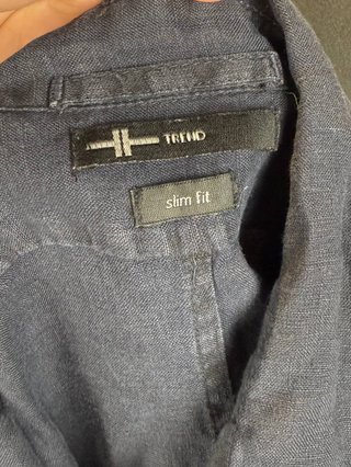 Camicia Uomo Manica Corta Blu Taglia M/L