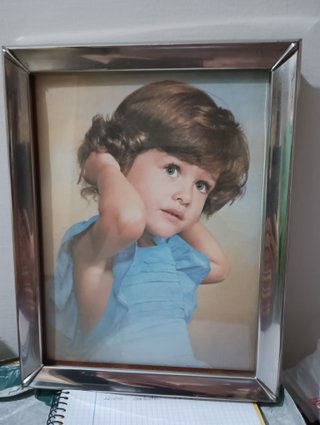 Portafotos infantil plata