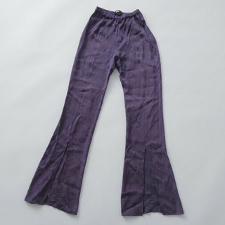 Pantalones acampanados satinados con aberturas