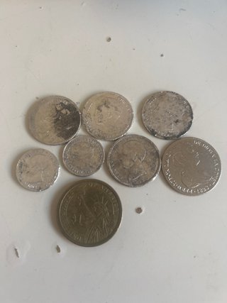 Lote de 7 monedas antiguas de plata