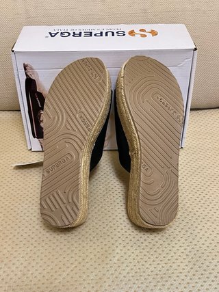 Ciabatte Superga N.38 Zeppa Corda Nere