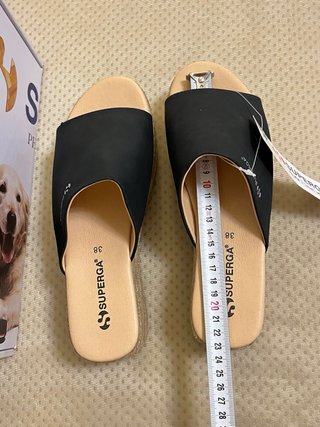 Ciabatte Superga N.38 Zeppa Corda Nere