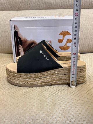 Ciabatte Superga N.38 Zeppa Corda Nere