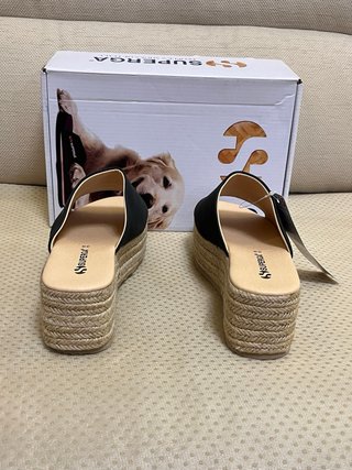 Ciabatte Superga N.38 Zeppa Corda Nere