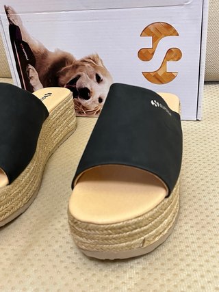 Ciabatte Superga N.38 Zeppa Corda Nere