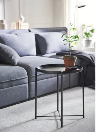 Mesa Gladom de Ikea negra