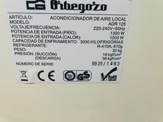 Orbegozo Aire Acondicionado Portátil Bomba Calor