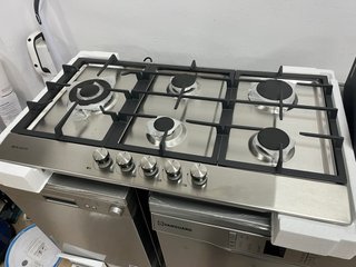 Placa de gas 5 fuegos Inox 90cm