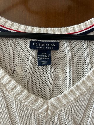 Jersey U.S. Polo Assn. Blanco Talla S