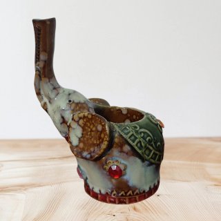Figura elefante porta velas decorativo