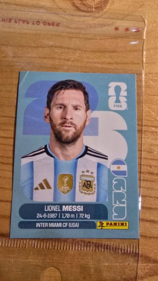 Cromos Messi y Cristiano Ronaldo Panini
