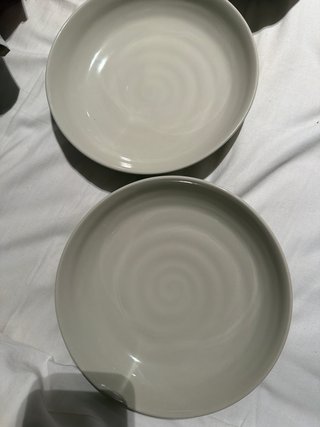 Juego 4 Platos IKEA Gris Cerámica
