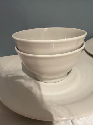 Juego 4 Platos IKEA Gris Cerámica