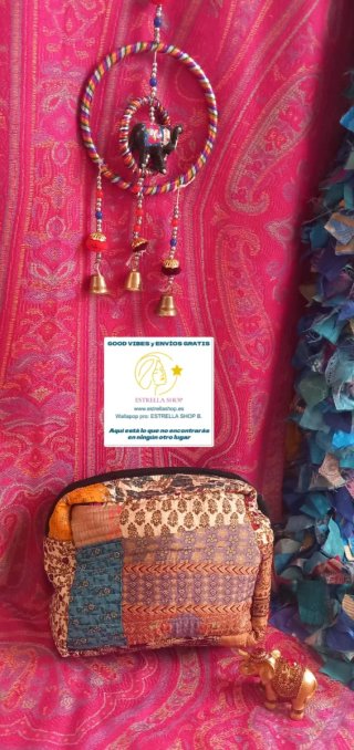 Neceser patchwork hecho en India con envío gratis
