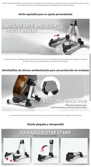 NUEVO! Soporte Guitarra Ajustable