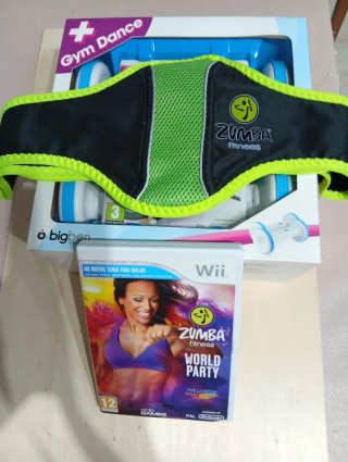Pack Wii: 2 Juegos + Pesas + Cinturón Fitness