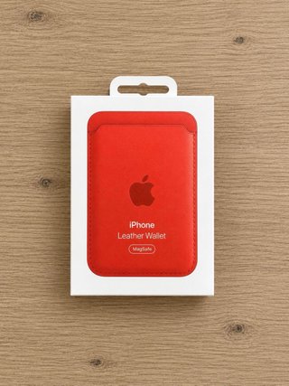 Cartera iPhone Cuero Roja MagSafe