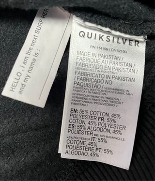Sudadera Quiksilver Negra Calavera Punk Ola