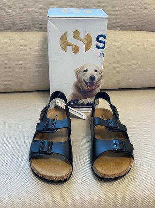 Sandali Superga Pelle Nera Tg 45