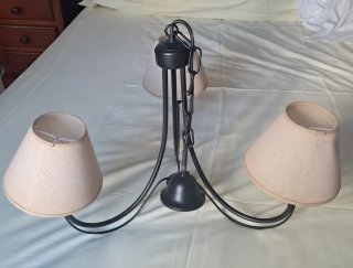 Lámpara de techo con 3 tulipas