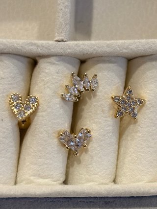 Pendientes Corazón y Estrella Circonitas