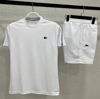 Conjunto Lacoste Blanco Camiseta y Pantalón Corto