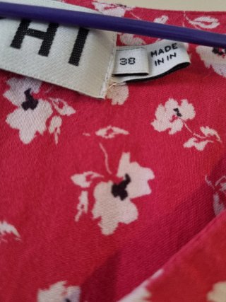 Vestido ICHI floral rosa talla M